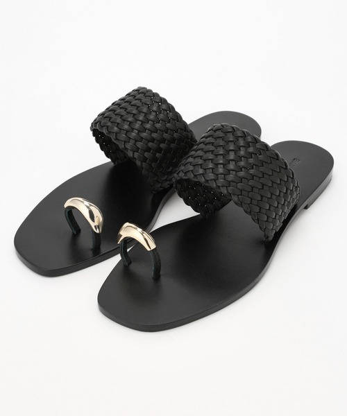 BARNYARDSTORM（バンヤードストーム）の「BARNYARDSTORM / トング編み込みサンダル（サンダル・レディース・オフホワイト/ブラック・36/38/37）」の20枚目の写真