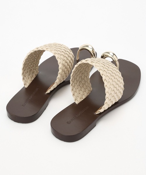 BARNYARDSTORM（バンヤードストーム）の「BARNYARDSTORM / トング編み込みサンダル（サンダル・レディース・オフホワイト/ブラック・36/38/37）」の16枚目の写真