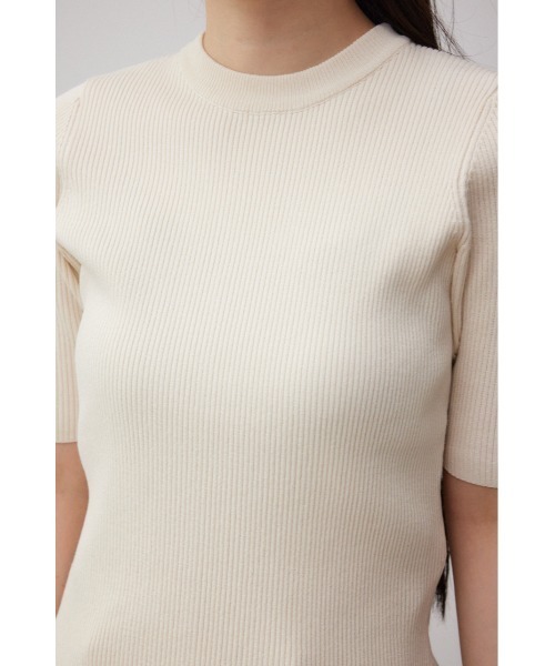 AZUL by moussy(アズールバイマウジー)の「ハーフスリーブクルーネックトップス(Tシャツ/カットソー・レディース・グリーン/ホワイト系その他/グレー/オフホワイト/ブラック・SMALL/MEDIUM)」の12枚目の写真