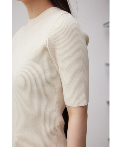 AZUL by moussy(アズールバイマウジー)の「ハーフスリーブクルーネックトップス(Tシャツ/カットソー・レディース・グリーン/ホワイト系その他/グレー/オフホワイト/ブラック・SMALL/MEDIUM)」の13枚目の写真