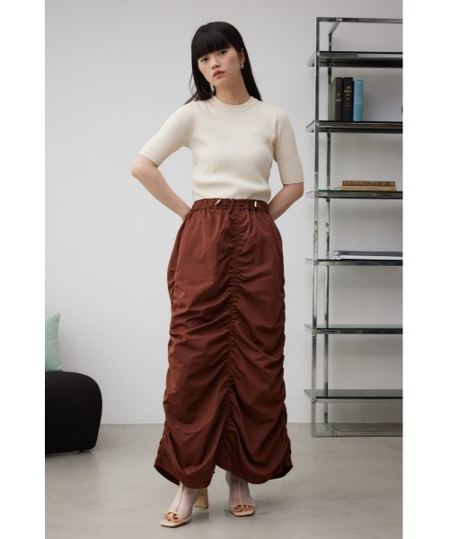 AZUL by moussy(アズールバイマウジー)の「ハーフスリーブクルーネックトップス(Tシャツ/カットソー・レディース・グリーン/ホワイト系その他/グレー/オフホワイト/ブラック・SMALL/MEDIUM)」の8枚目の写真