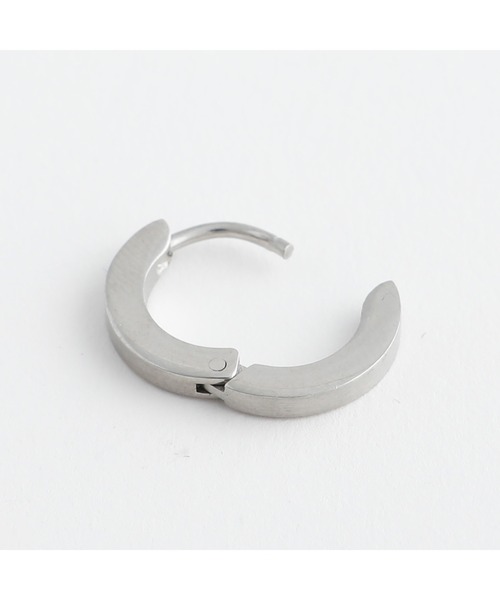 JewCas（ジュアキャス）の「JCQ シンプル セクエア リング　simple ステンレスピアス [JCQ0133]（ピアス（両耳用）・レディース・シルバー・FREE）」の3枚目の写真