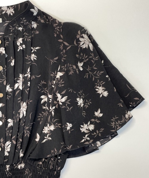 NOMAE（ノーマエ）の「フレアケープスリーブ花柄ワンピース（ワンピース・レディース・ピンク/アイボリー/ブラック・FREE）」の21枚目の写真