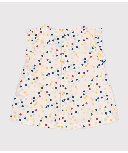 PETIT BATEAU（プチバトー）の「ポプリン半袖ブラウス（シャツ/ブラウス・キッズ・ホワイト系その他・18MONTH/12MONTH/24MONTH/36MONTH）」の5枚目の写真