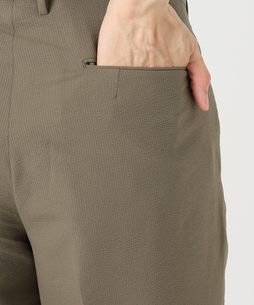 EDIFICE（エディフィス）の「”吸水速乾機能”ドライサッカー 1プリーツ ウエストマジック スラックス（スラックス・メンズ・ネイビー/ベージュ系その他/ブラック/チャコールグレー・LARGE/MEDIUM/SMALL/X-LARGE）」の5枚目の写真