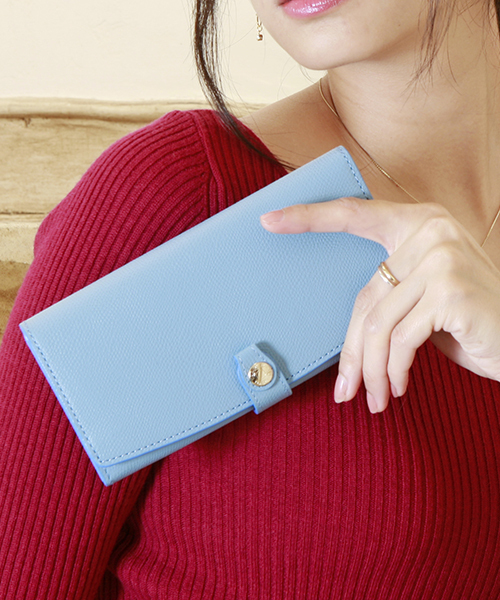 TOPKAPI（トプカピ）の「【TOPKAPI/トプカピ】COLORATO コロラート 角シボ型押し レディース 長財布（財布・レディース・ライトブラウン/グレイッシュブルー/レモンイエロー/ミント/ネイビー/ピンク/グレイッシュベージュ/ライトピンク/オレンジ/キャメル/ブルーグレー/ブラック/グレー/ブラウン/ライトカーキ・FREE）」の10枚目の写真