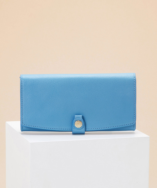 TOPKAPI（トプカピ）の「【TOPKAPI/トプカピ】COLORATO コロラート 角シボ型押し レディース 長財布（財布・レディース・ライトブラウン/グレイッシュブルー/レモンイエロー/ミント/ネイビー/ピンク/グレイッシュベージュ/ライトピンク/オレンジ/キャメル/ブルーグレー/ブラック/グレー/ブラウン/ライトカーキ・FREE）」の4枚目の写真