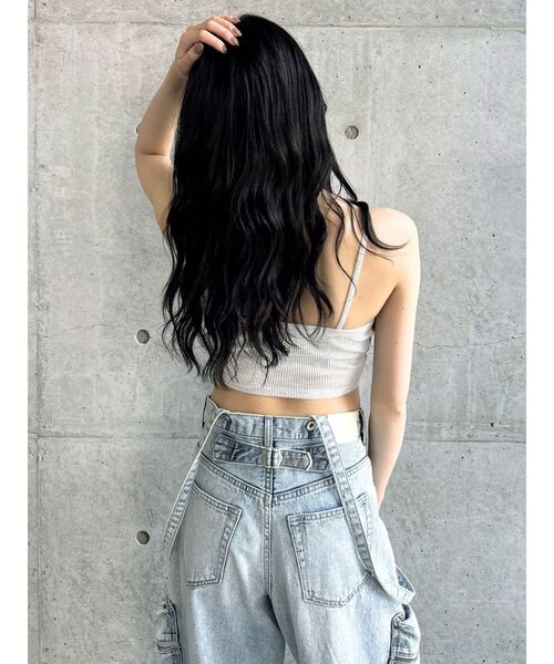 GYDA（ジェイダ）の「front roundワッフルビスチェ（キャミソール・レディース・ブラック/ライトグレー/ライム・FREE）」の5枚目の写真