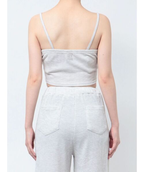 GYDA（ジェイダ）の「front roundワッフルビスチェ（キャミソール・レディース・ブラック/ライトグレー/ライム・FREE）」の10枚目の写真
