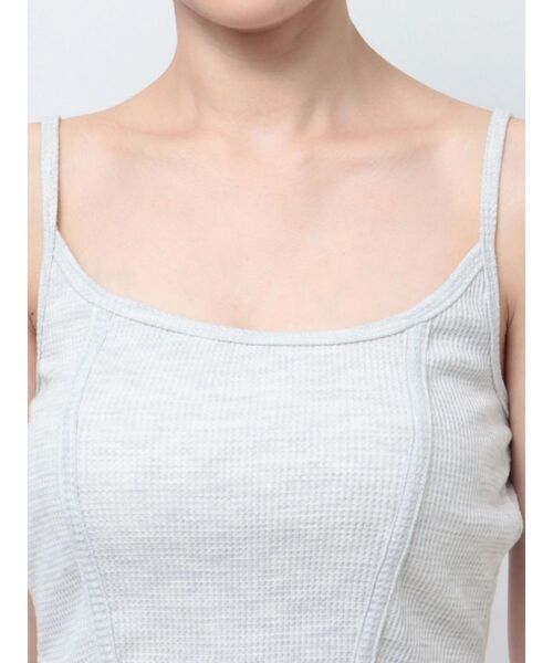 GYDA（ジェイダ）の「front roundワッフルビスチェ（キャミソール・レディース・ブラック/ライトグレー/ライム・FREE）」の11枚目の写真