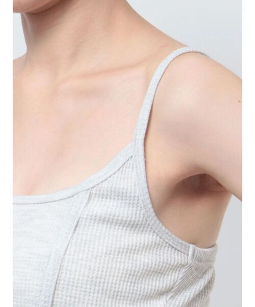GYDA（ジェイダ）の「front roundワッフルビスチェ（キャミソール・レディース・ブラック/ライトグレー/ライム・FREE）」の12枚目の写真