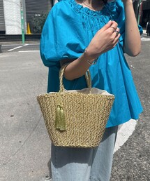 メタリックフィルムカゴバッグ