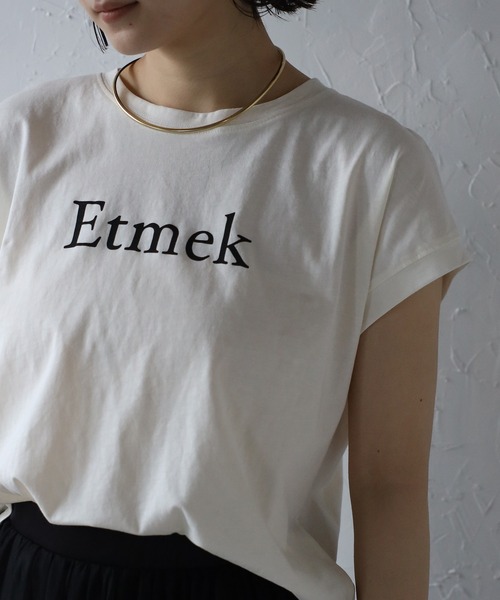Bonjour Sagan(ボンジュールサガン)の「EtmekロゴTシャツ(Tシャツ/カットソー・レディース・アイボリー/ブラック・FREE)」の11枚目の写真