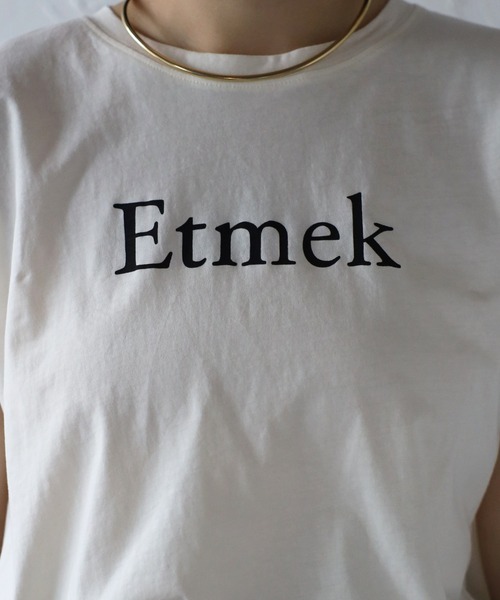 Bonjour Sagan(ボンジュールサガン)の「EtmekロゴTシャツ(Tシャツ/カットソー・レディース・アイボリー/ブラック・FREE)」の14枚目の写真