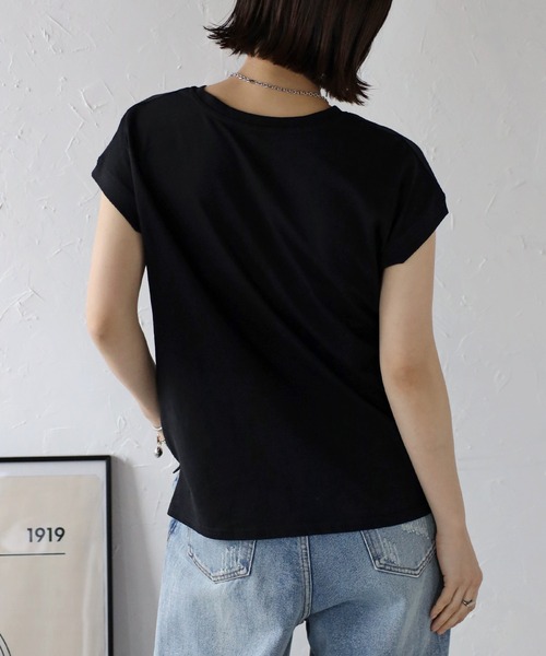 Bonjour Sagan(ボンジュールサガン)の「EtmekロゴTシャツ(Tシャツ/カットソー・レディース・アイボリー/ブラック・FREE)」の18枚目の写真