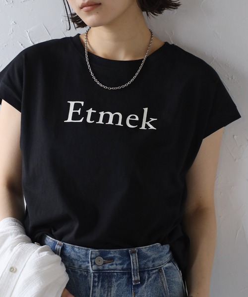 Bonjour Sagan(ボンジュールサガン)の「EtmekロゴTシャツ(Tシャツ/カットソー・レディース・アイボリー/ブラック・FREE)」の21枚目の写真