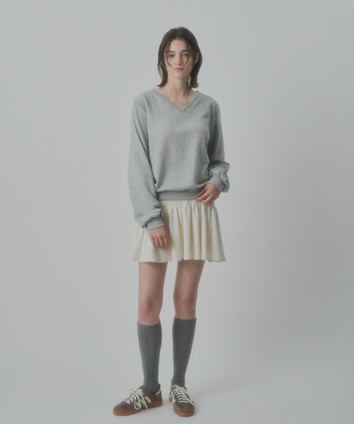 ソフト Vネック スウェットシャツ - グレーマール | ZARA Japan