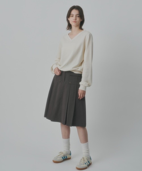 loose v-neck sweatshirt / ルーズVネックスウェットシャツ