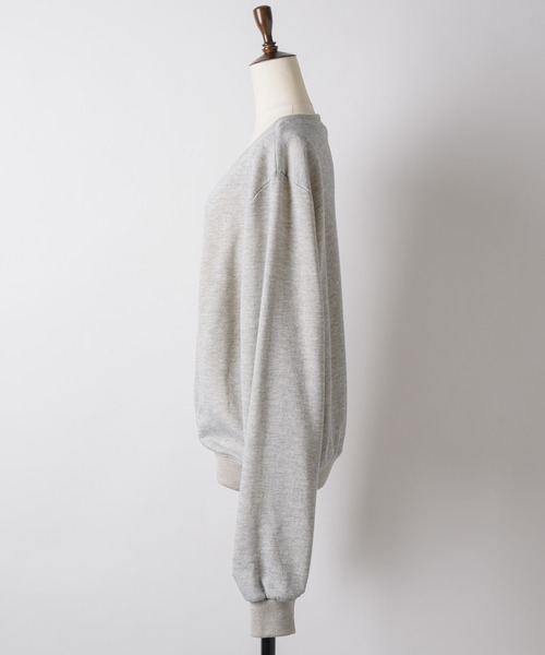 トレーナー スウェット loose v-neck sweatshirt / ルーズVネックスウェットシャツ レディース loose v-neck sweatshirt / ルーズVネックスウェットシャツ