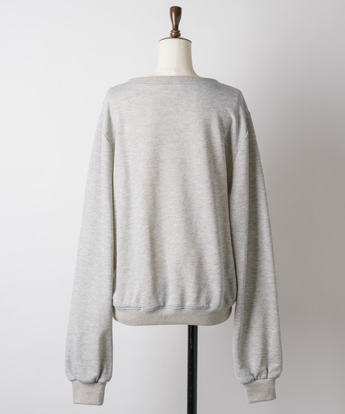 トレーナー スウェット loose v-neck sweatshirt / ルーズVネックスウェットシャツ レディース GIUNON トレーナー スウェット loose v-neck sweatshirt