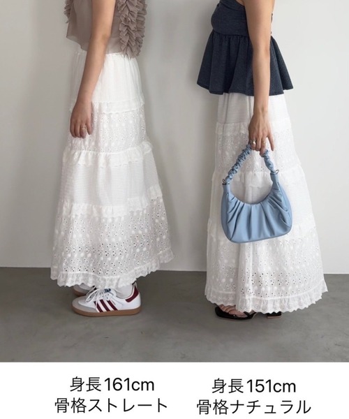 paravion（パラビオン）の「コットンライクレースティアードスカート（スカート・レディース・ホワイト・FREE）」の16枚目の写真