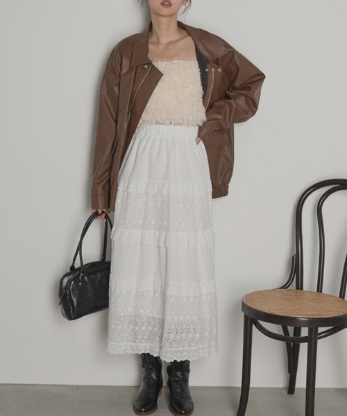 paravion（パラビオン）の「コットンライクレースティアードスカート（スカート・レディース・ホワイト・FREE）」の19枚目の写真