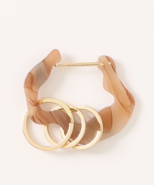 HASHIBAMI（ハシバミ）の「アクリルカラビナキーリング (ブラウン)（キーホルダー・レディース・ブラウン・FREE）」の7枚目の写真