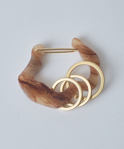 HASHIBAMI（ハシバミ）の「アクリルカラビナキーリング (ブラウン)（キーホルダー・レディース・ブラウン・FREE）」の4枚目の写真