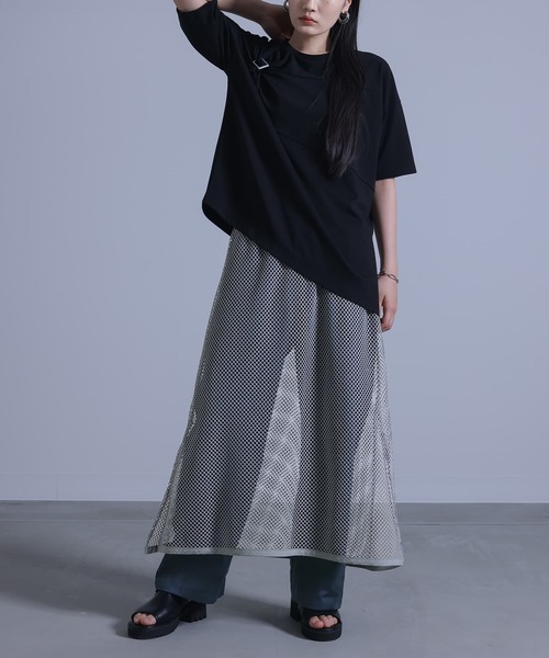 CLANE メッシュレイヤード　サテンパンツ CLANE メッシュレイヤード サテンパンツ｜Yahoo!フリマ（旧