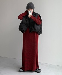 【セルフカット可能】daily daily super stretch pleats one piece / デイリーデイリースーパーストレッチプリーツワンピース[長袖]