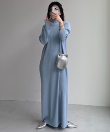 【セルフカット可能】daily daily super stretch pleats one piece / デイリーデイリースーパーストレッチプリーツワンピース[長袖]