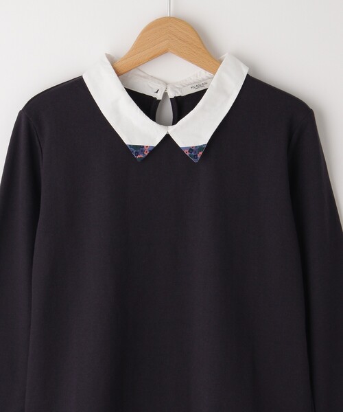 &Bridge（アンドブリッジ）の「POU DOU DOU（プードゥドゥ） 襟付きプルオーバー（Tシャツ/カットソー・レディース・グレー/ブルー系その他・02）」の5枚目の写真