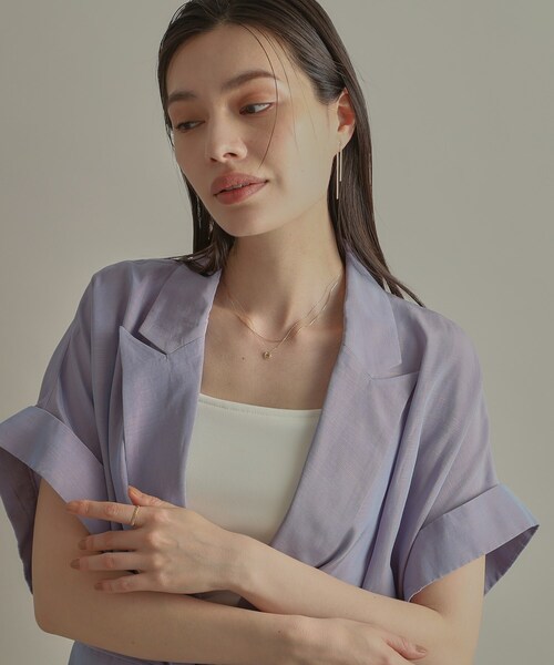 COCOSHNIK(ココシュニック)の「K18ベネチアンフラット前後 ピアス(ピアス(両耳用)・レディース・イエローゴールド・00)」の7枚目の写真