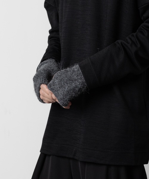VEIN （ヴェイン）の「シャギーニット グローブ / SHAGGY KNIT GLOVE（手袋・メンズ・ブラック/オフホワイト/グレー/ピンク・ONE SIZE）」の20枚目の写真