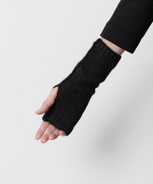 VEIN （ヴェイン）の「シャギーニット グローブ / SHAGGY KNIT GLOVE（手袋・メンズ・ブラック/オフホワイト/グレー/ピンク・ONE SIZE）」の14枚目の写真