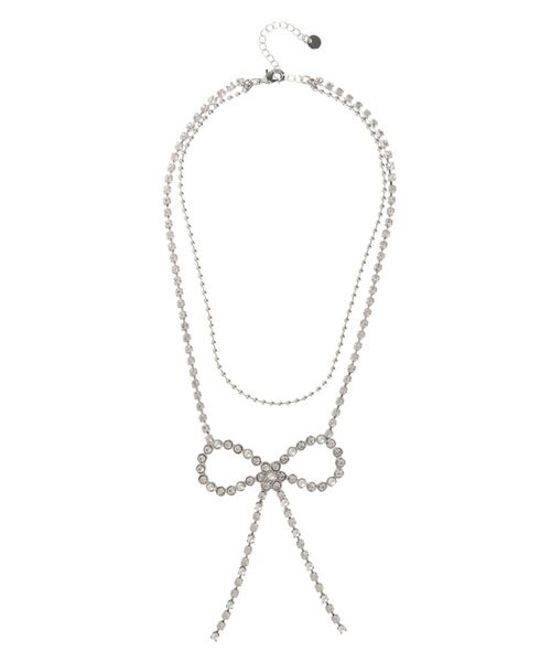 カナミビジュー✩リボンのクリスタルネックレス✩ブレスレット カナミビジュー✩ネックレス 〜キラキラリボン - メルカリ