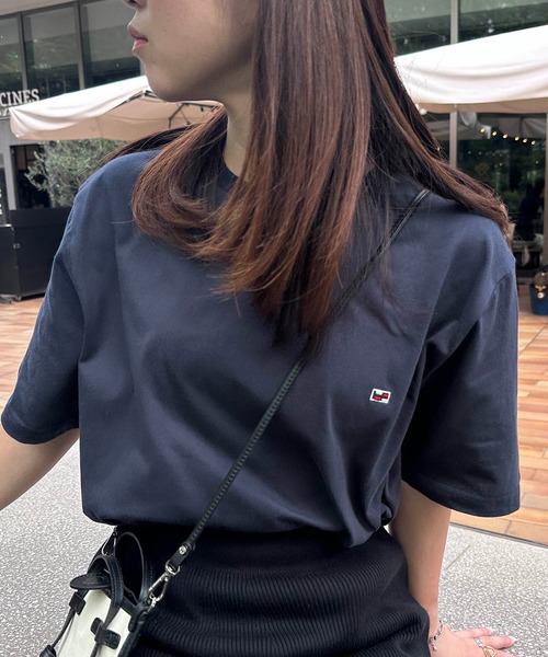 SETUP7(セットアップセブン)の「【H by Figer】フラッグミニロゴ半袖Tシャツ(Tシャツ/カットソー・レディース・ホワイト/ネイビー/ブラック/グレー・S/M/L/XL)」の4枚目の写真