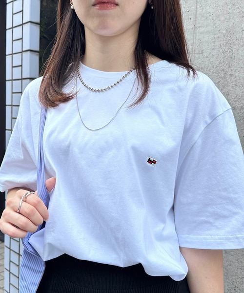 SETUP7(セットアップセブン)の「【H by Figer】フラッグミニロゴ半袖Tシャツ(Tシャツ/カットソー・レディース・ホワイト/ネイビー/ブラック/グレー・S/M/L/XL)」の7枚目の写真