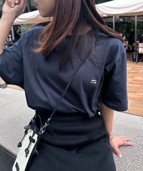 SETUP7(セットアップセブン)の「【H by Figer】フラッグミニロゴ半袖Tシャツ(Tシャツ/カットソー・レディース・ホワイト/ネイビー/ブラック/グレー・S/M/L/XL)」の14枚目の写真