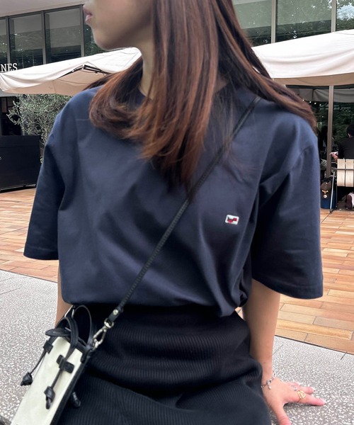 SETUP7(セットアップセブン)の「【H by Figer】フラッグミニロゴ半袖Tシャツ(Tシャツ/カットソー・レディース・ホワイト/ネイビー/ブラック/グレー・S/M/L/XL)」の15枚目の写真