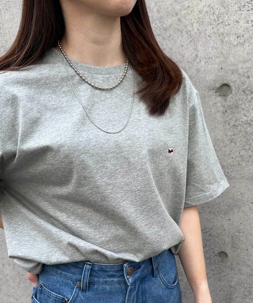 SETUP7(セットアップセブン)の「【H by Figer】フラッグミニロゴ半袖Tシャツ(Tシャツ/カットソー・レディース・ホワイト/ネイビー/ブラック/グレー・S/M/L/XL)」の10枚目の写真