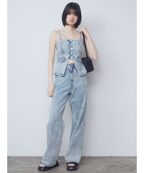 EMODA(エモダ)の「ベルトフリンジジャストウエストジーンズ(デニムパンツ・レディース・インディゴブルー/ライトブルー/グレー・SMALL/MEDIUM)」の19枚目の写真