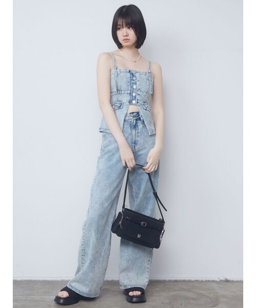 EMODA(エモダ)の「ベルトフリンジジャストウエストジーンズ(デニムパンツ・レディース・インディゴブルー/ライトブルー/グレー・SMALL/MEDIUM)」の20枚目の写真