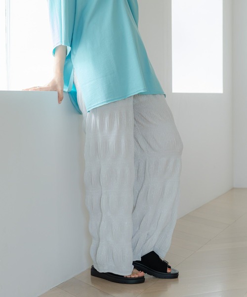 LEPSIM（レプシィム）の「ラメシャーリングパンツ　122063（その他パンツ・レディース・グレー/ブルー/ブラック・FREE）」の5枚目の写真
