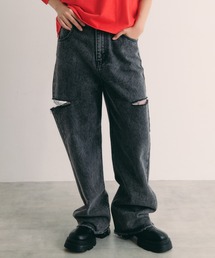 IROHANI | サイドカットワイドデニム(デニムパンツ)