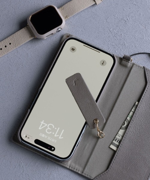 salisty（サリスティ）の「salisty noble レザークリーナーストラップ（スマホグッズ・レディース・キャメル/クリーム/MD.Gray/ブラック・FREE）」の10枚目の写真