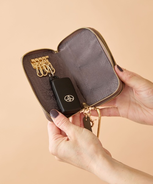 HASHIBAMI（ハシバミ）の「【HASHIBAMI】Wファスナー キーケース