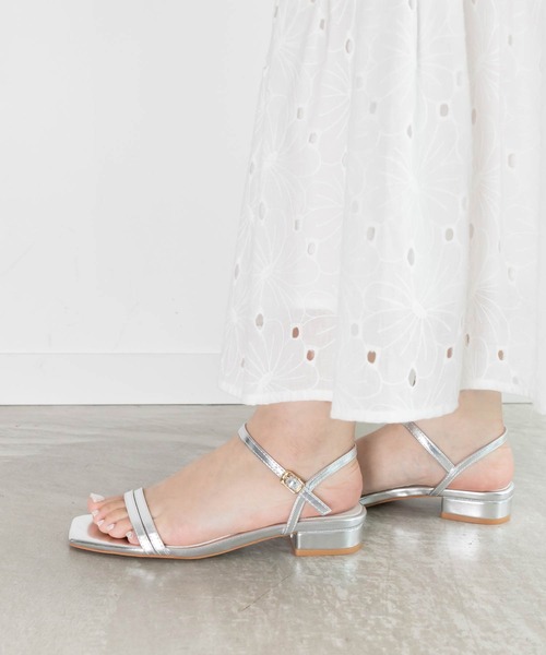 【セール】グリッターピース ナローストラップサンダル(サンダル)|RANDA(ランダ) 【セール】グリッターピース ナローストラップサンダル(サンダル)|RANDA(ランダ)