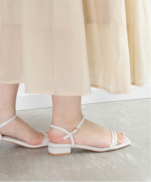 【セール】グリッターピース ナローストラップサンダル(サンダル)|RANDA(ランダ) 【セール】グリッターピース ナローストラップサンダル(サンダル)|RANDA(ランダ)