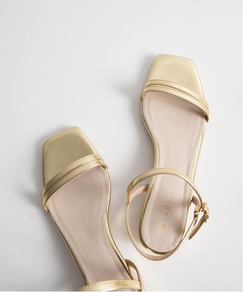 【セール】グリッターピース ナローストラップサンダル(サンダル)|RANDA(ランダ) 【セール】グリッターピース ナローストラップサンダル(サンダル)|RANDA(ランダ)